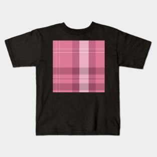 berry pink plaid Kids T-Shirt